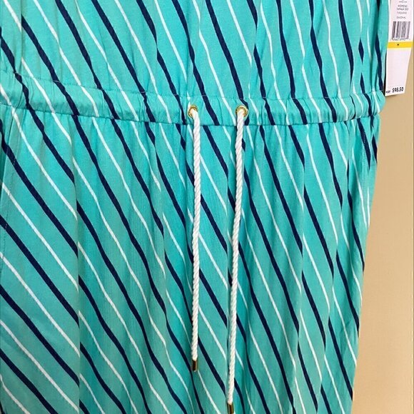 NWT Tommy Hilfiger Maxi Stripe Nautical Sleeveless Elastic Drawstring Dress - Picture 5 of 8